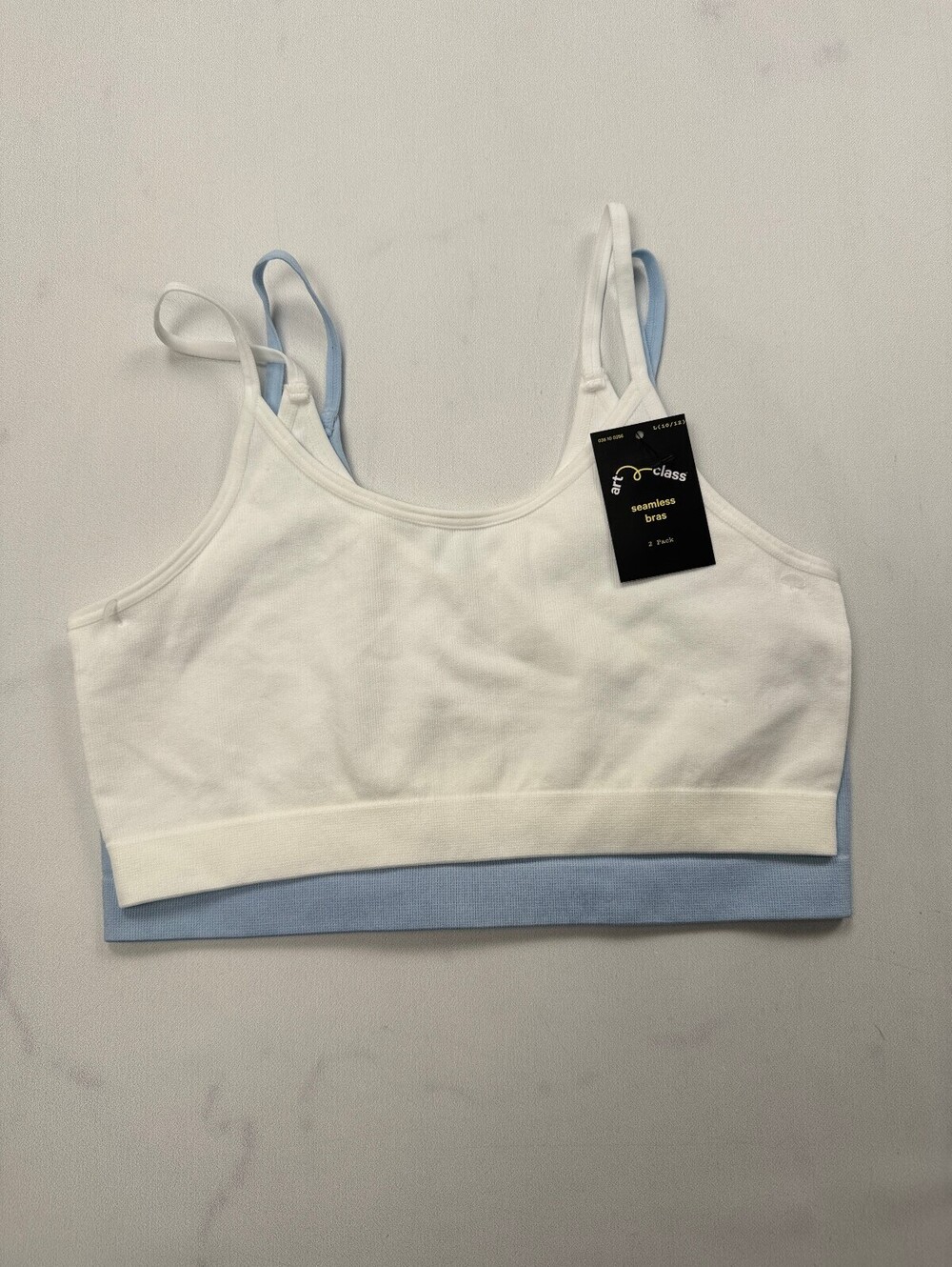 Art Class Bralette Bralette White Blue Modern Bralette Lot of 2 - Girls L
